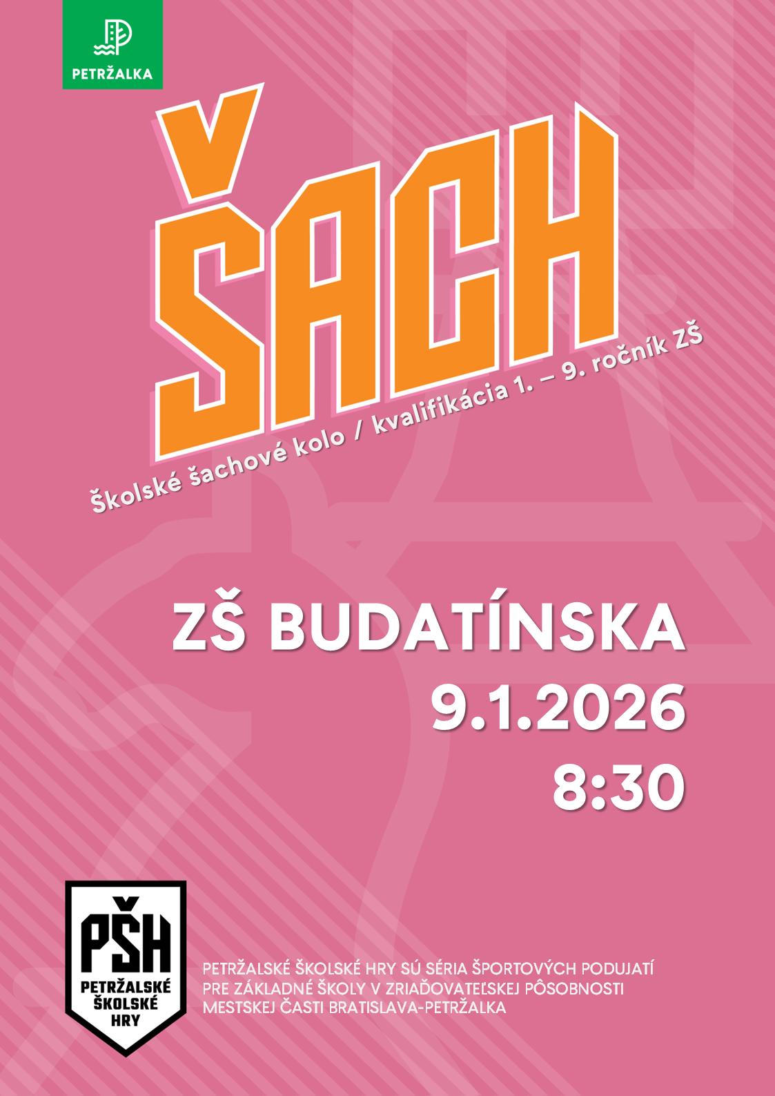 Školské šachové kolo - ZŠ Budatínska