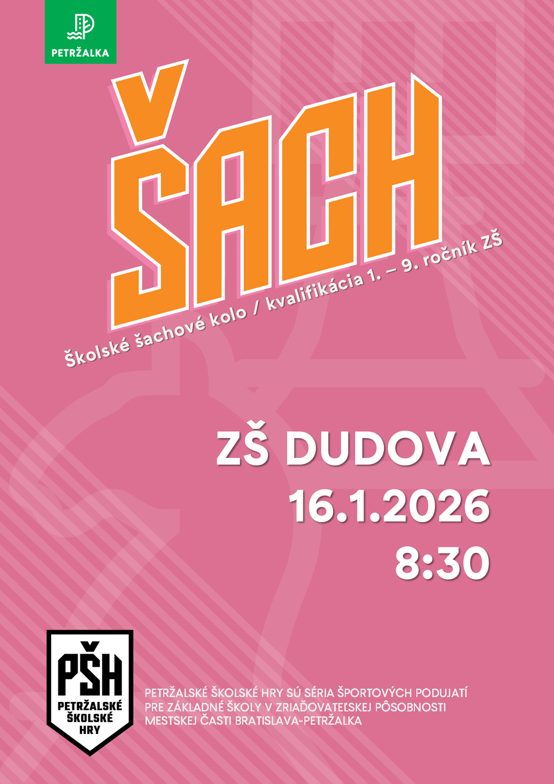 Školské šachové kolo - ZŠ Dudova