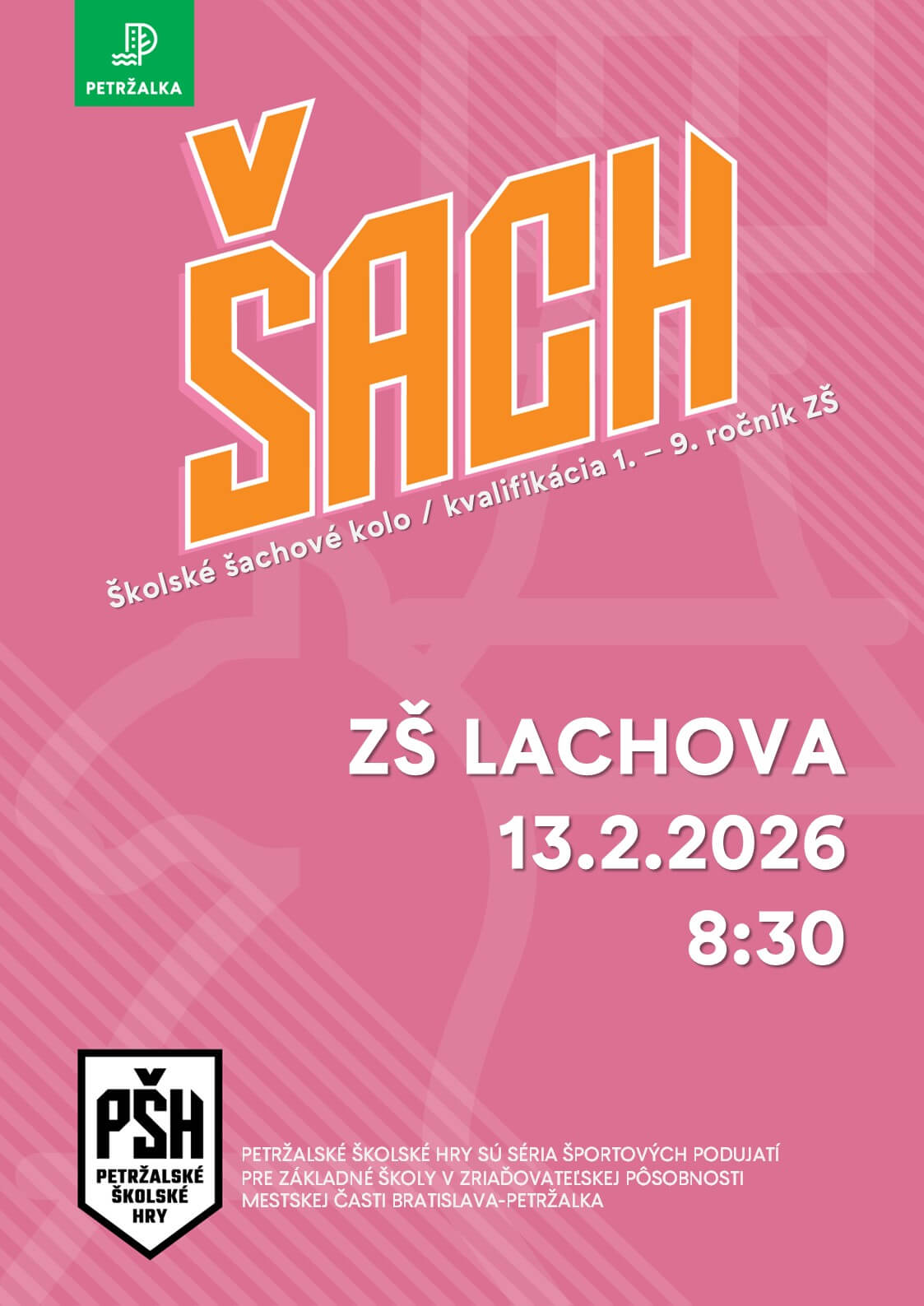 Školské šachové kolo - ZŠ Lachova