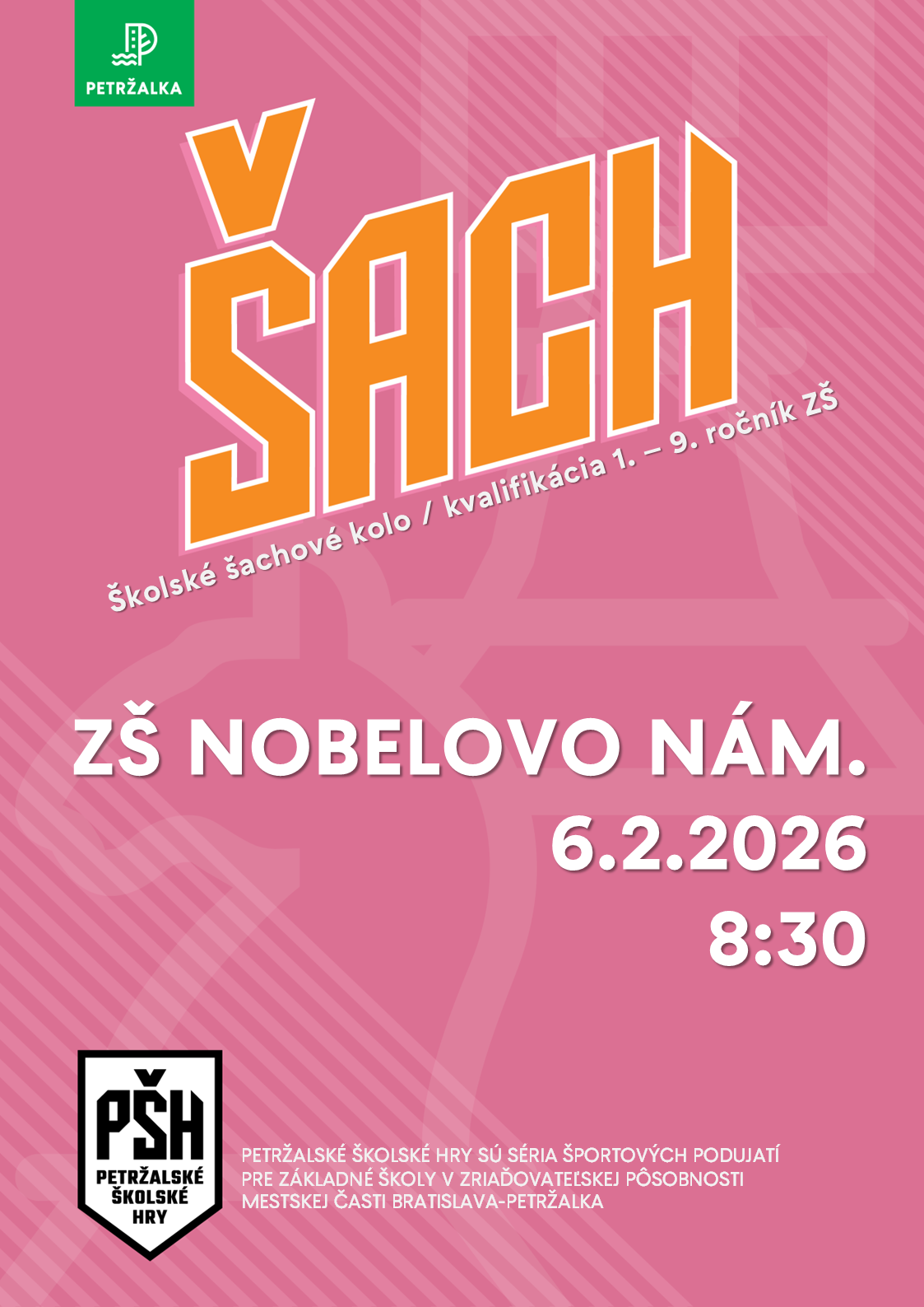 Školské šachové kolo - ZŠ Nobelovo námestie