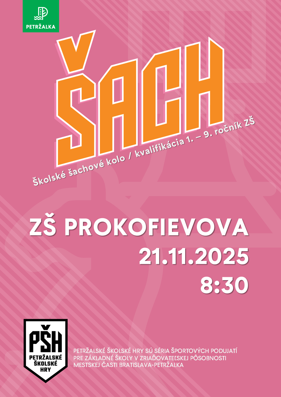 Školské šachové kolo - ZŠ Prokofievova