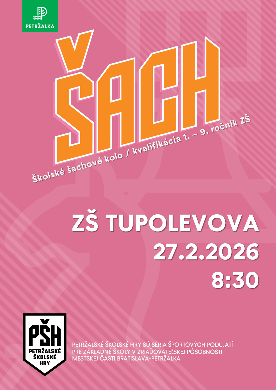 Školské šachové kolo - ZŠ Tupolevova