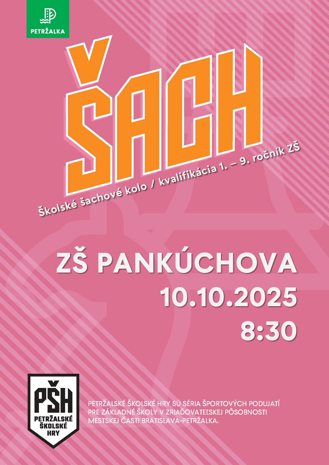 Školské šachové kolo - ZŠ Pankúchova