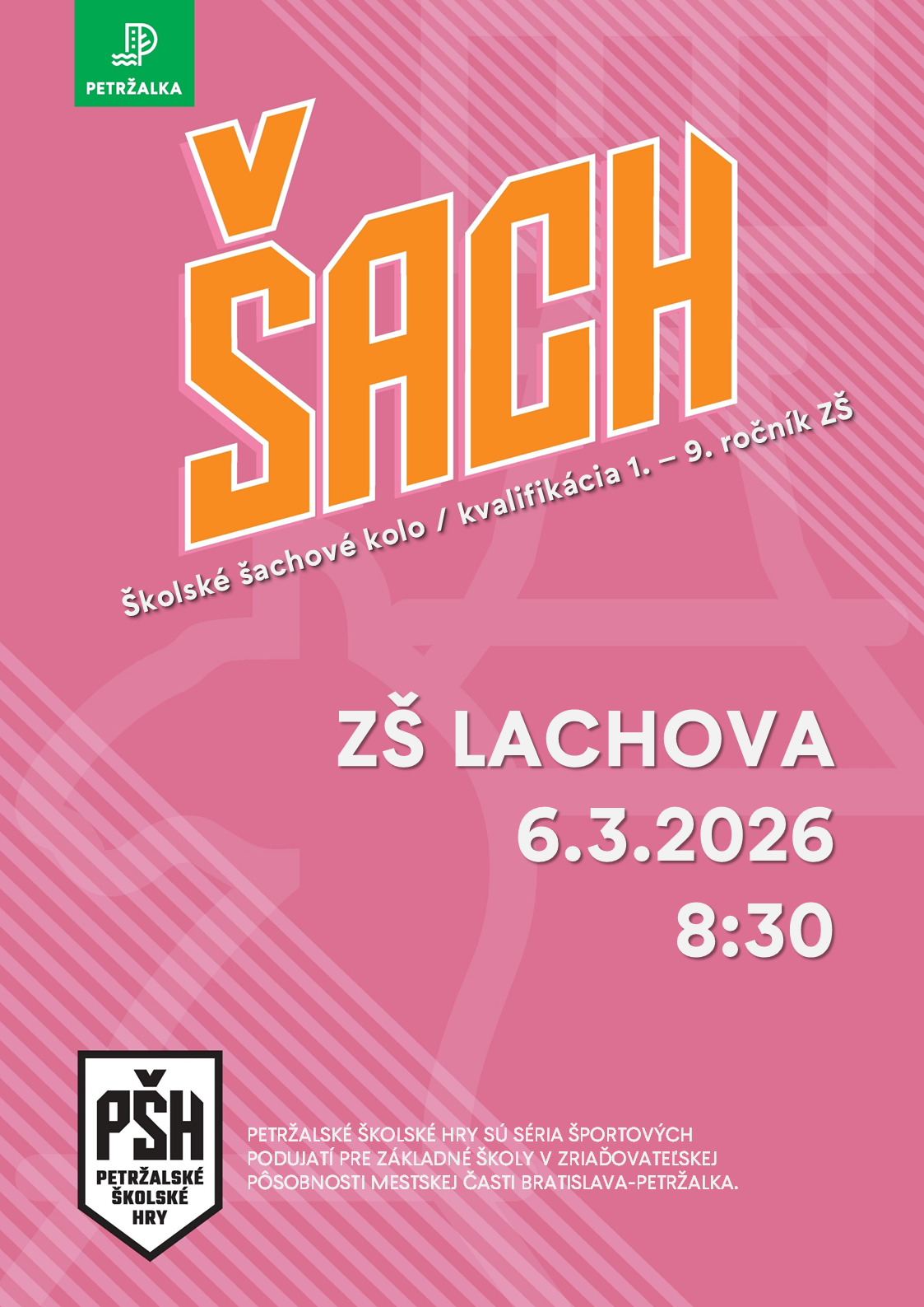 Školské šachové kolo - ZŠ Lachova