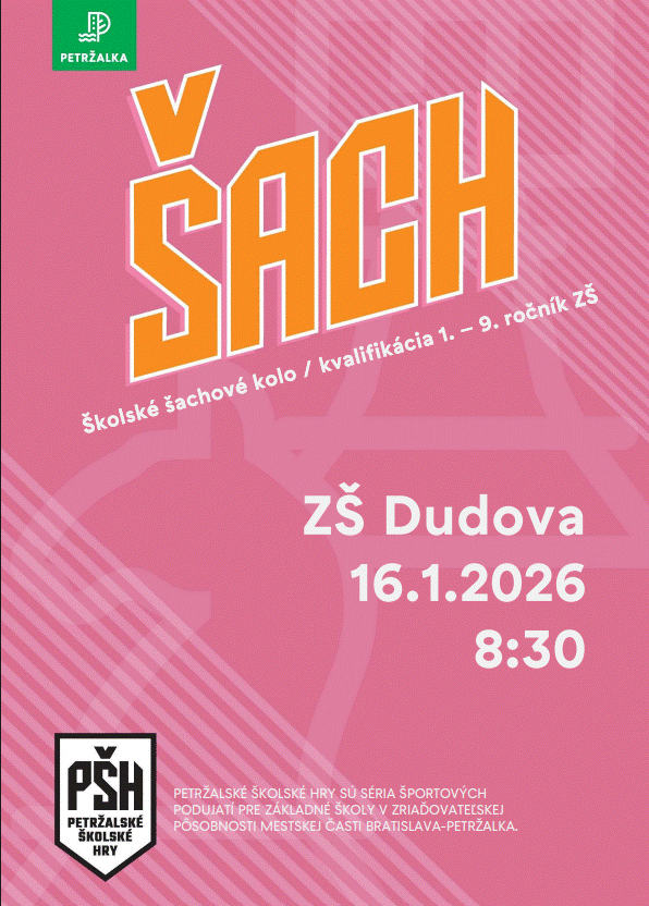 Školské šachové kolo - ZŠ Dudova