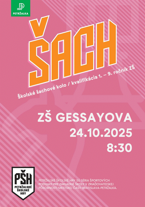 Školské šachové kolo - ZŠ Gessayova