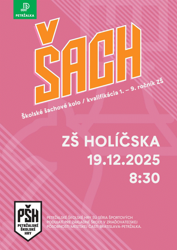 Školské šachové kolo - ZŠ Holíčska