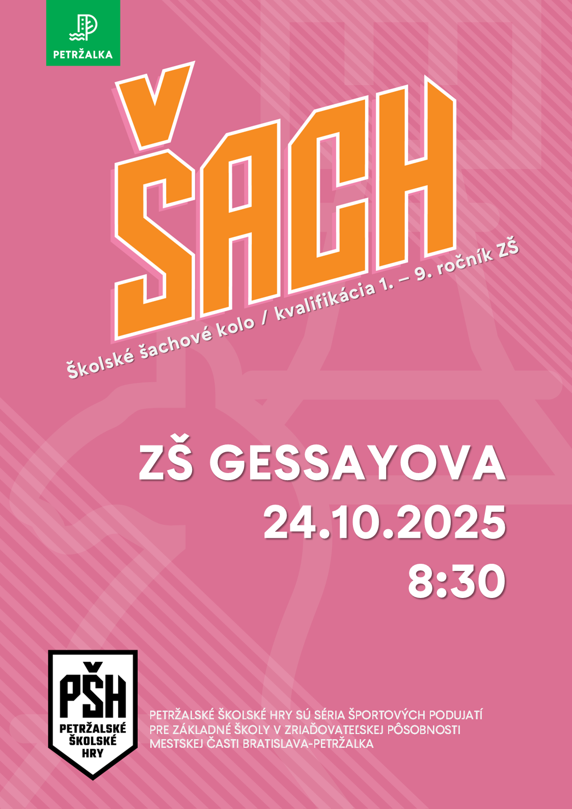 Školské šachové kolo - ZŠ Gessayova