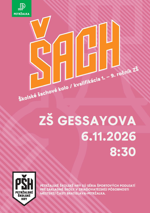 Školské šachové kolo - ZŠ Gessayova