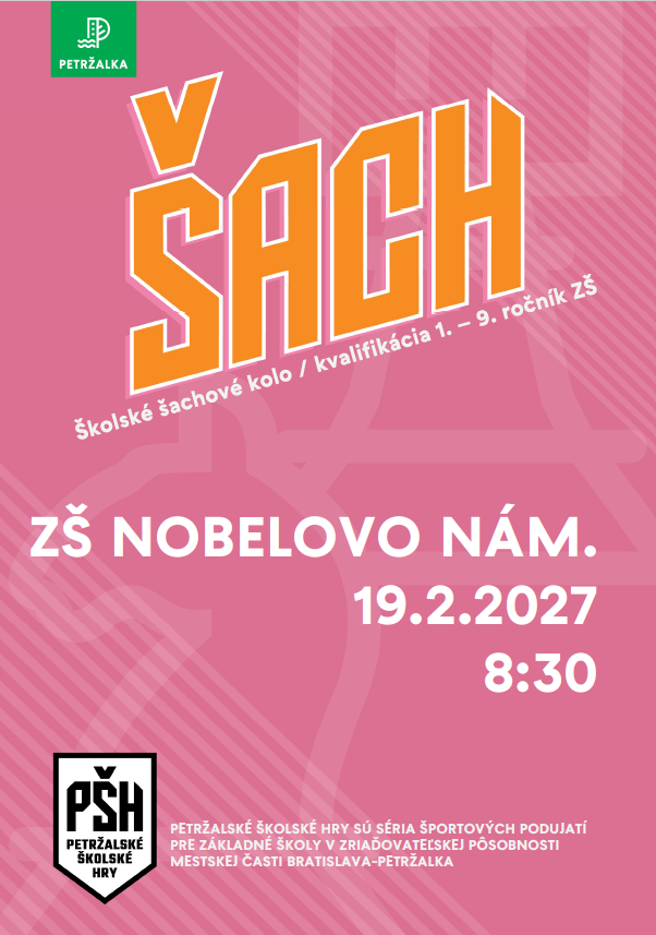 Školské šachové kolo - ZŠ Nobelovo námestie