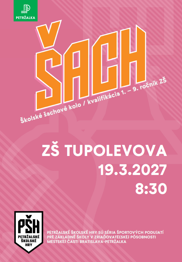 Školské šachové kolo - ZŠ Tupolevova